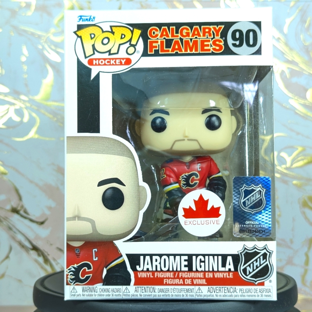 Funko Pop! NHL 90 Calgary Flames Jarome Iginla Red Jersey, MIB